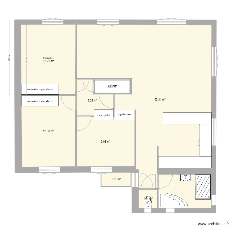 Maison Saint Martin prise cote. Plan de 35 pièces et 372 m2