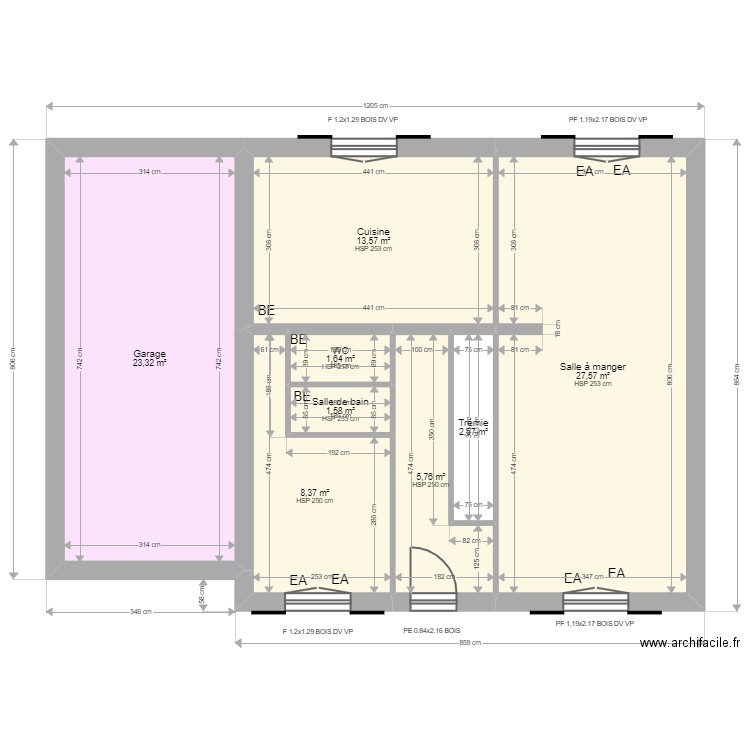 ML24002481. Plan de 17 pièces et 143 m2