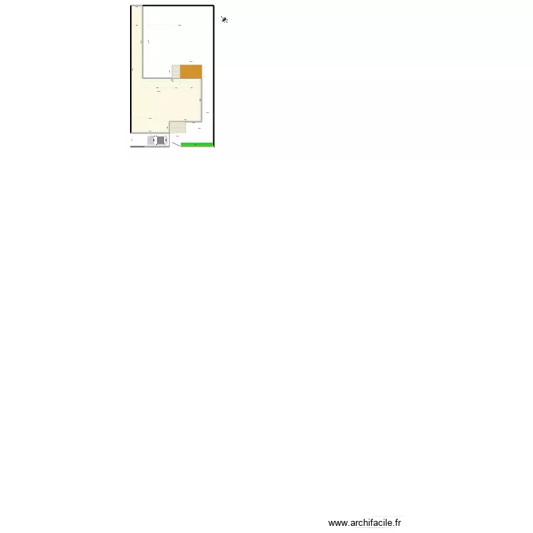 plan de masse avec terrasse avant travaux. Plan de 