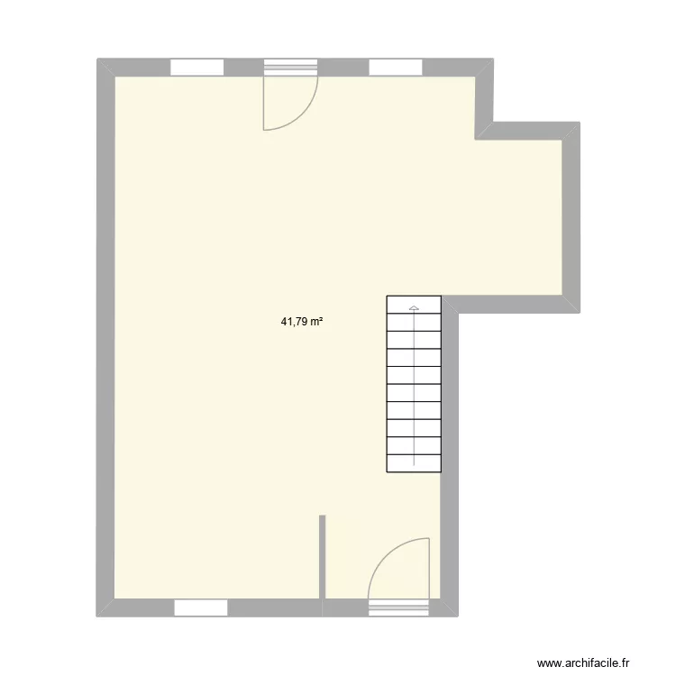 Esquelbecq. Plan de 1 Pièce et 42 m²