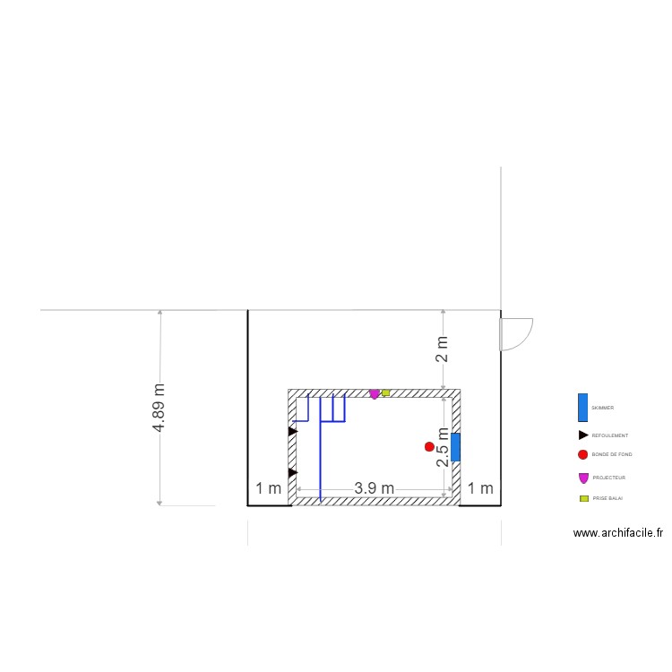 SEVERAC. Plan de 4 pièces et 10 m2