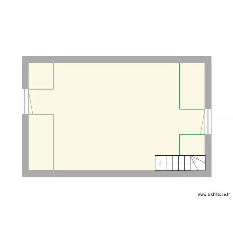 R+1. Plan de 2  et 30 m²