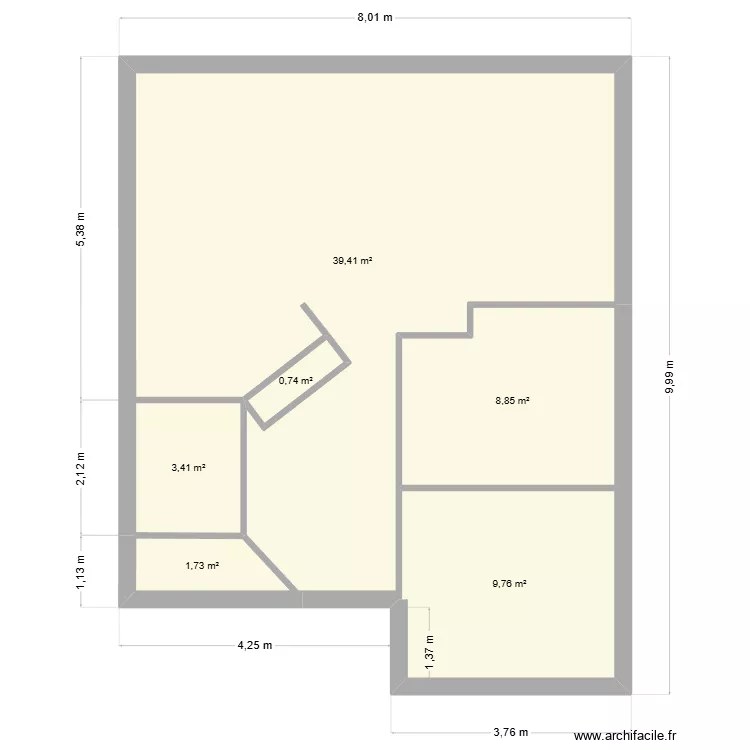 GOBY BUSSENET. Plan de 6  et 64 m²