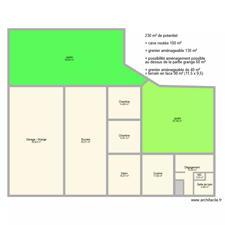 PIERRE euvezin. Plan de 12  et 392 m²