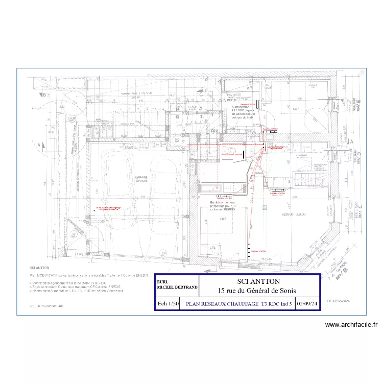 PLAN chauffage T3  RDC Ind 5. Plan de 