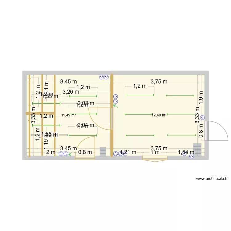 local velo et perso. Plan de 2 et 24 m² local velo et perso. Plan de 2 et 24 m²