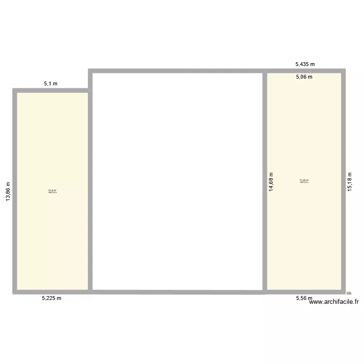 hangar 2 test. Plan de 2 pièces et 139 m² hangar 2 test. Plan de 2 pièces et 139 m²