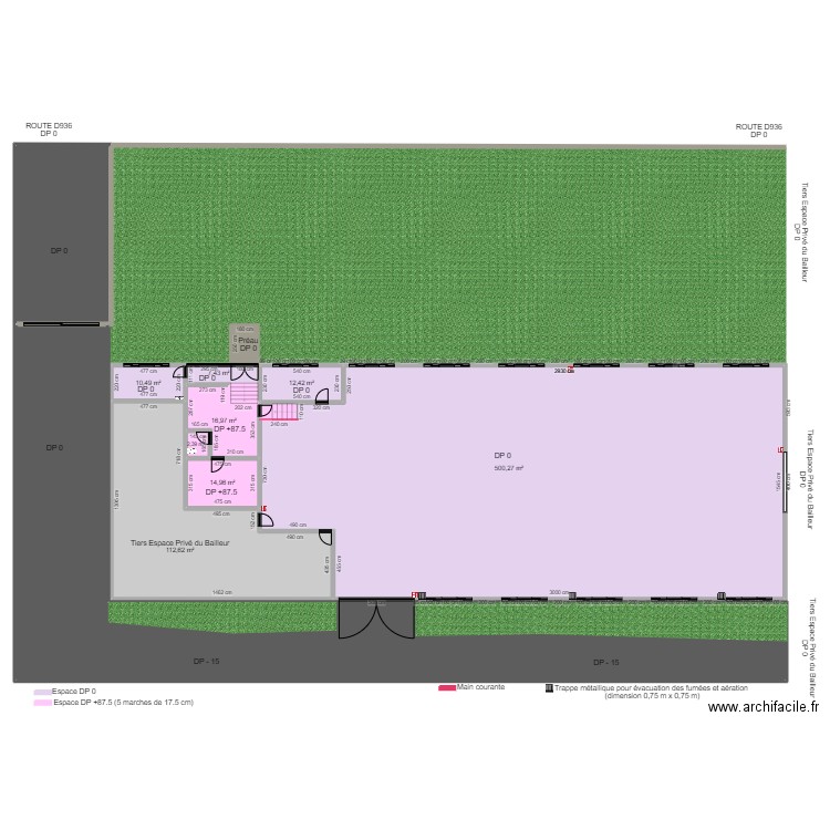 EXTERIEUR CROSSFIT OLORON-SAINTE-MARIE AVANT TRAVAUX. Plan de 12 pièces et 1123 m2