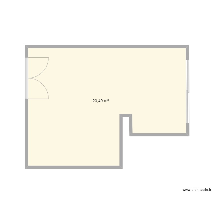 levallois store. Plan de 1 pièce et 23 m2