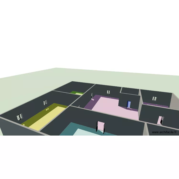 maison de location. Plan de 6 Pièces et 691 m²
