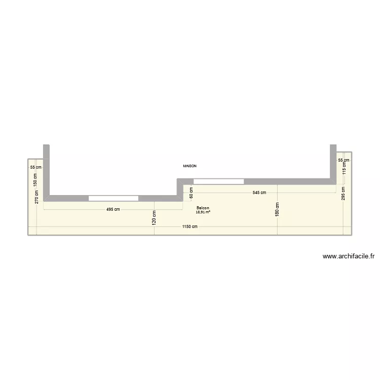 Gaudin - Balcon. Plan de 