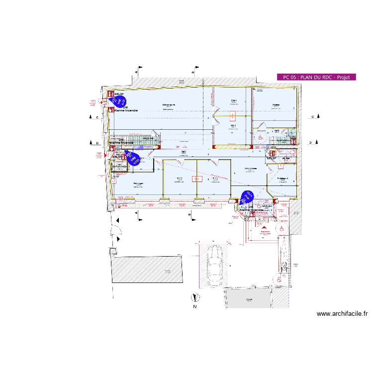 RDC Projet. Plan de 0 pièce et 0 m2