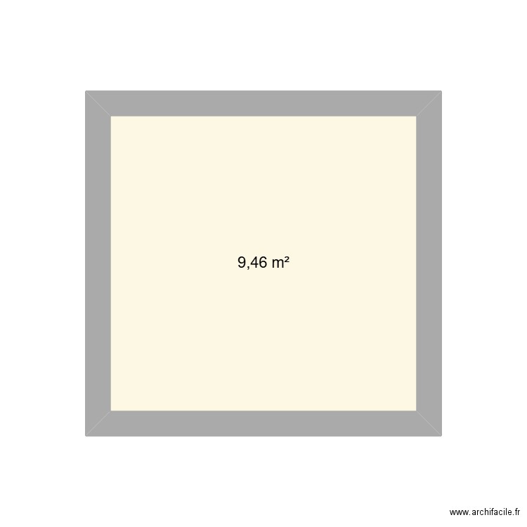 test. Plan de 1 pièce et 9 m2