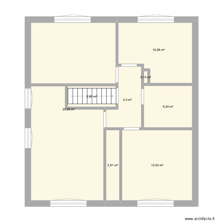 heleneetage. Plan de 8 pièces et 71 m2