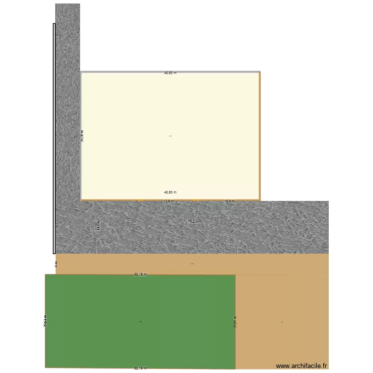 LOCAL SECCO SUD. Plan de 1  et 1712 m²