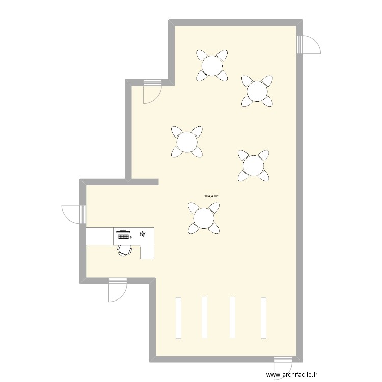 Victor Therrien. Plan de 1 pièce et 104 m2