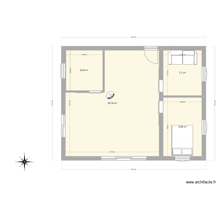 Le chalet 2. Plan de 0 pièce et 0 m2 Le chalet 2. Plan de 0 pièce et 0 m2