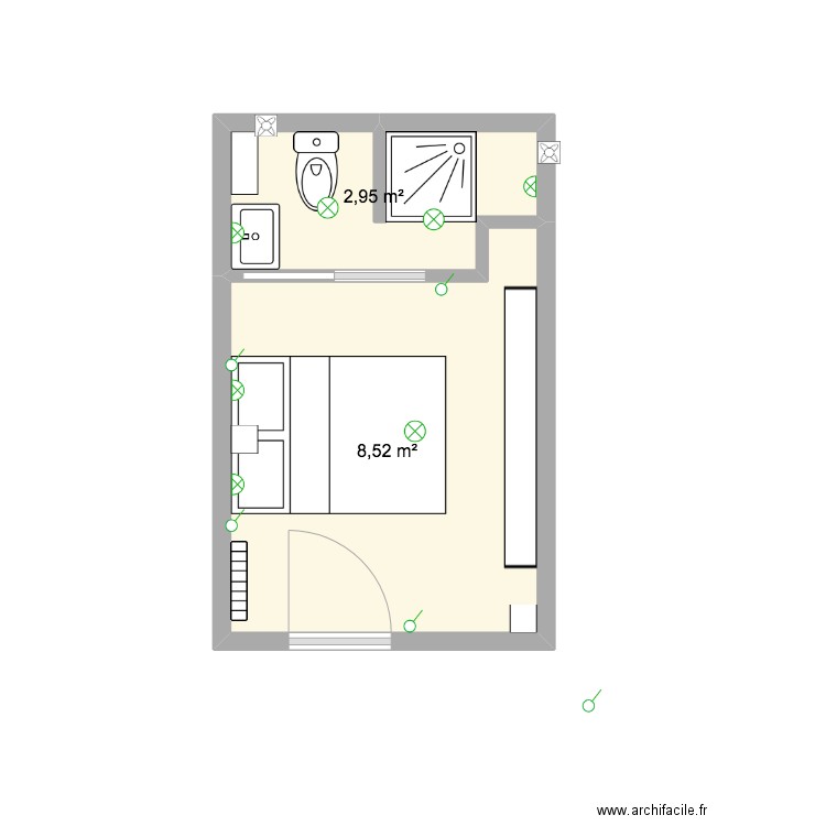 hab coc. Plan de 0 pièce et 0 m2