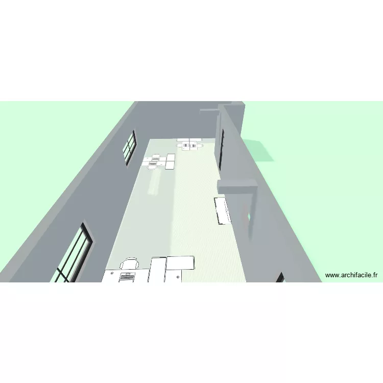 Bureau QHSE. Plan de 1  et 41 m²