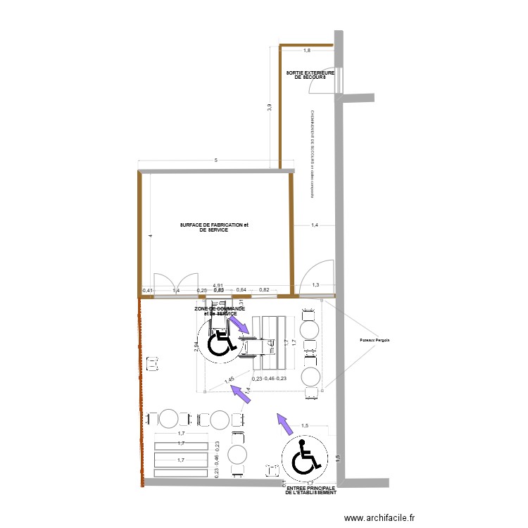 Pièce 8/3 : AMENAGEMENT IOP Zone de commande et terrasse extérieure. Plan de 0 pièce et 0 m2