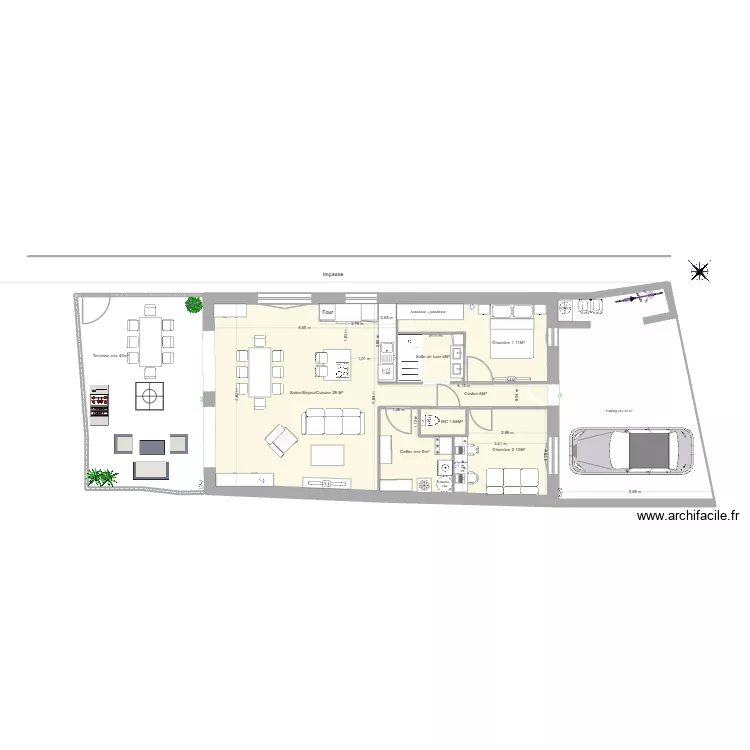 quai de bretagne 2. Plan de 5 Pièces et 82 m²
