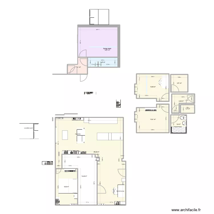 1appartEdinbourg. Plan de 12  et 126 m²