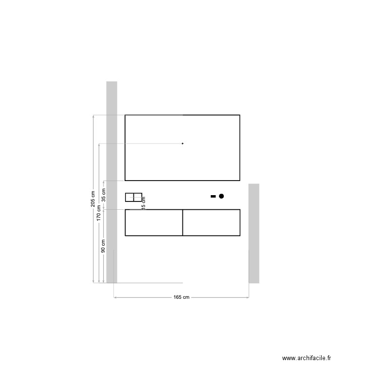 Meuble salle de bain. Plan de 0 pièce et 0 m2