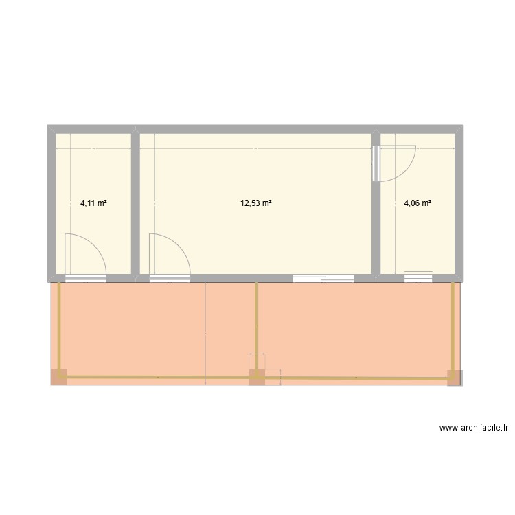 Barra_Luis. Plan de 3 pièces et 21 m2