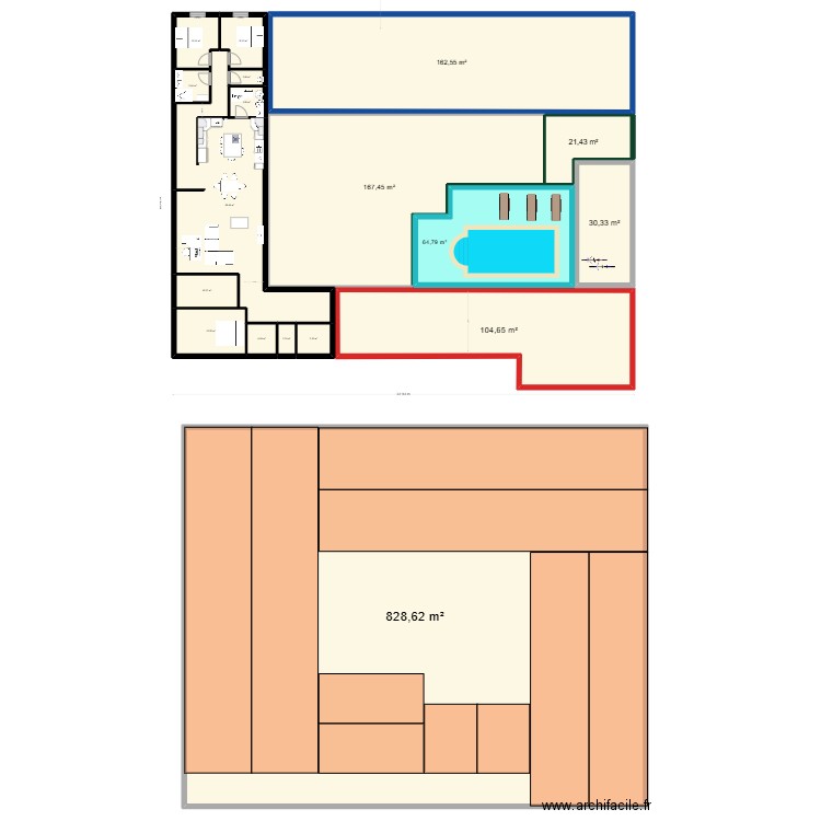 CLOITRE 3A. Plan de 18 pièces et 1541 m2