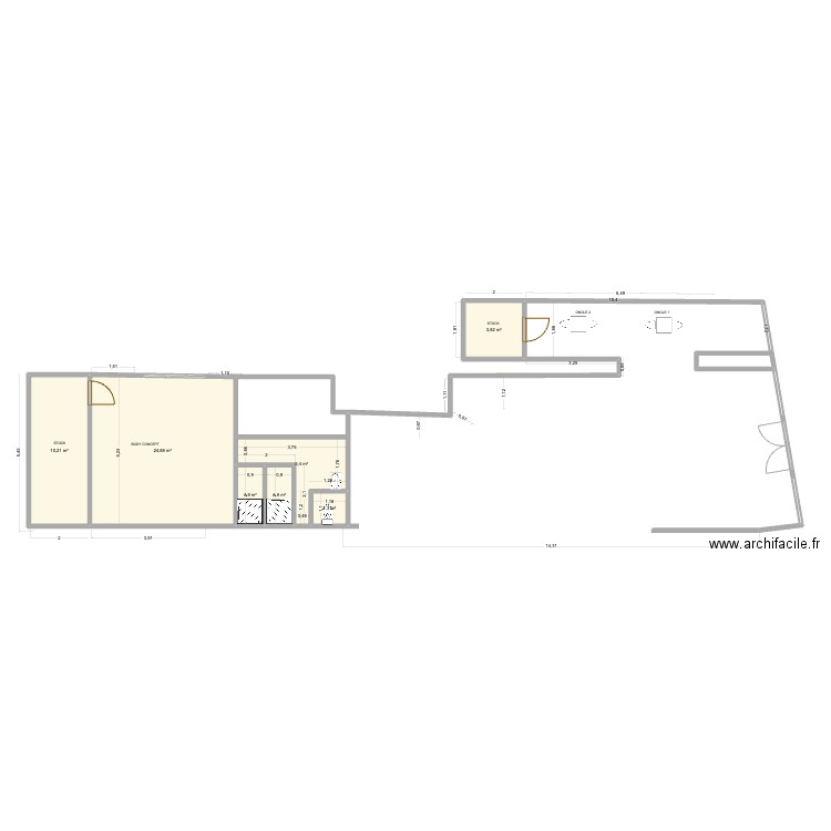 LUNIVERS. Plan de 7 pièces et 49 m2