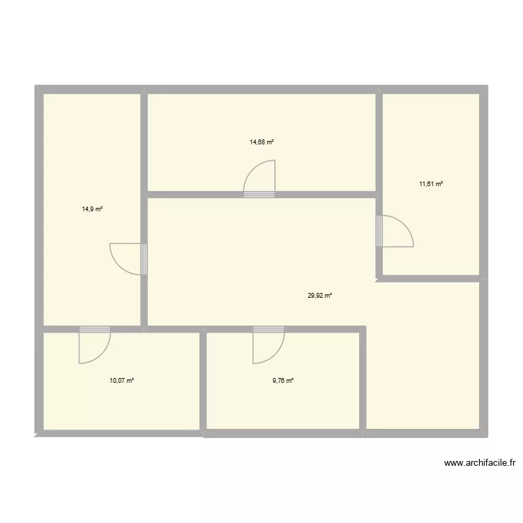 20/20 dis sidi fath RDC. Plan de 6  et 91 m²