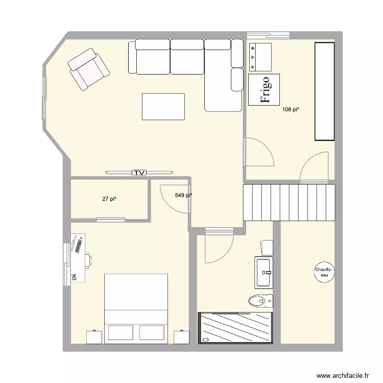 Sous-sol. Plan de 3 et 64 m² Sous-sol. Plan de 3 et 64 m²