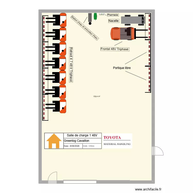 Greenlog Cavaillon. Plan de 1 et 152 m² Greenlog Cavaillon. Plan de 1 et 152 m²
