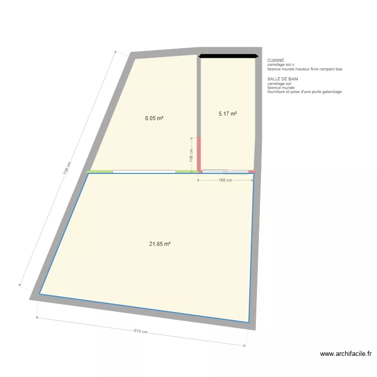 CABOT (modification). Plan de 