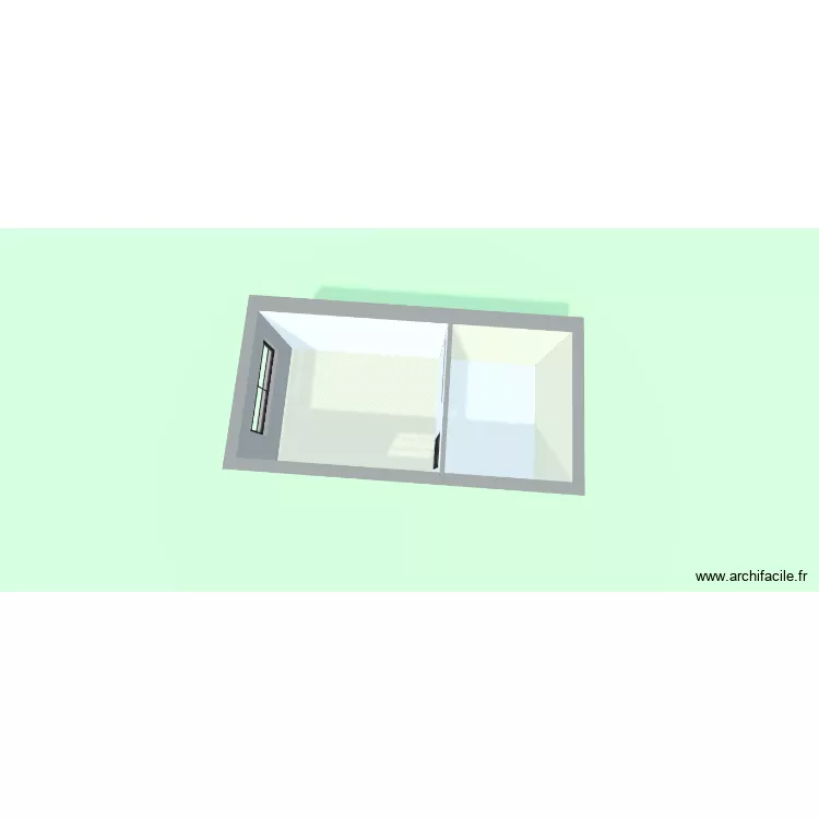 plan chambre et salon. Plan de 2  et 22 m²