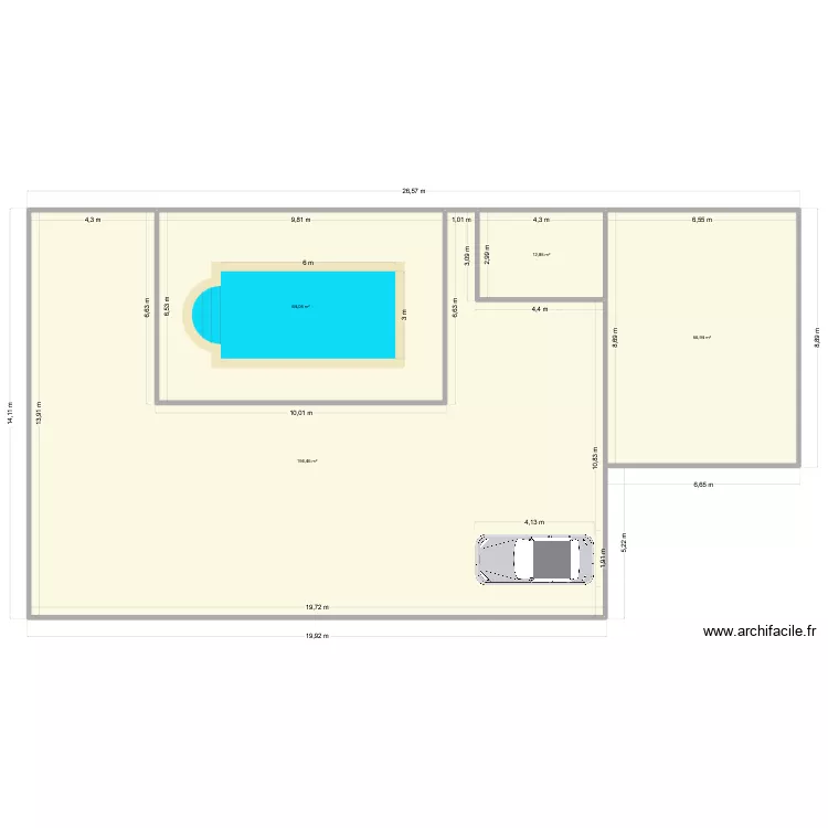jardin avec piscine. Plan de 4 et 328 m² jardin avec piscine. Plan de 4 et 328 m²