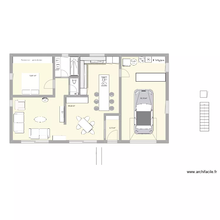 rente avec garage. Plan de 