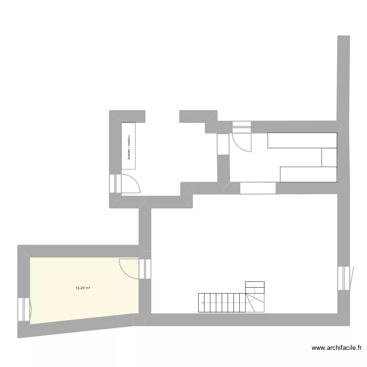 1 er étage. Plan de 1 et 12 m² 1 er étage. Plan de 1 et 12 m²