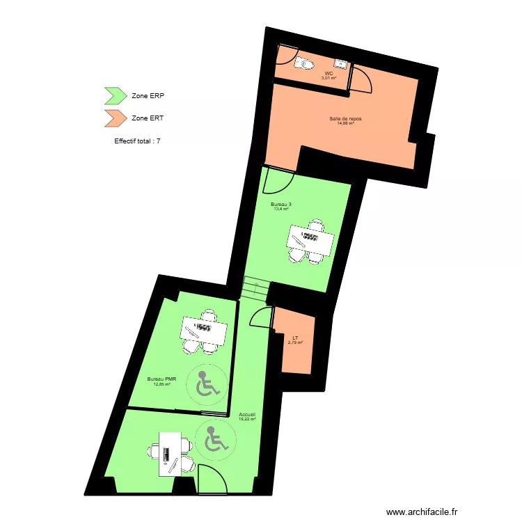 Bourgoin Jallieu RDC - ERP. Plan de 9 et 87 m² Bourgoin Jallieu RDC - ERP. Plan de 9 et 87 m²