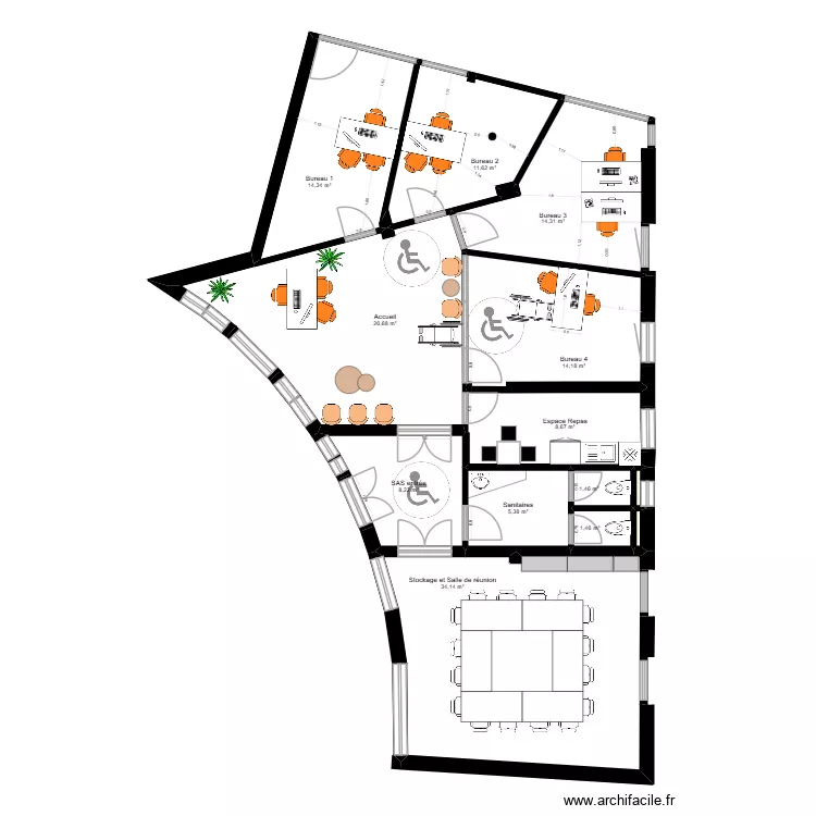 Pamiers - Projet. Plan de 14 et 141 m² Pamiers - Projet. Plan de 14 et 141 m²