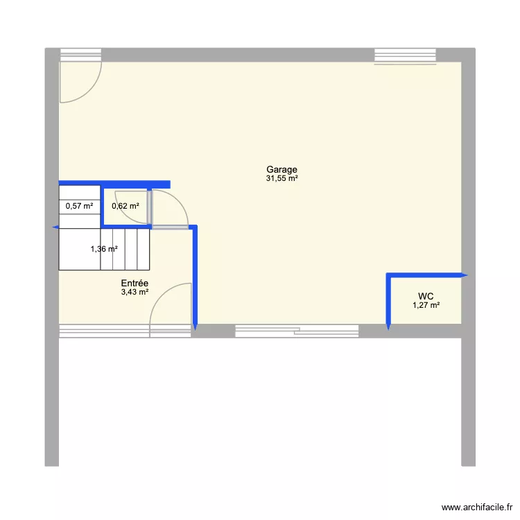 PLAN_N0_MAISON_LE_BUGUE. Plan de 6 pièces et 39 m²
