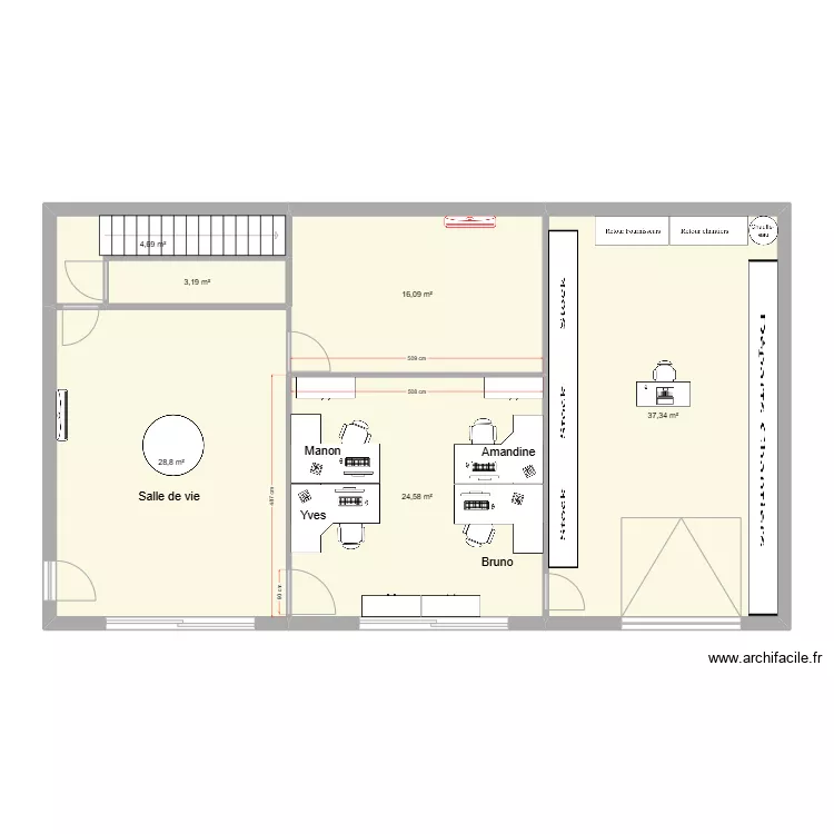 VDIP RDC. Plan de 