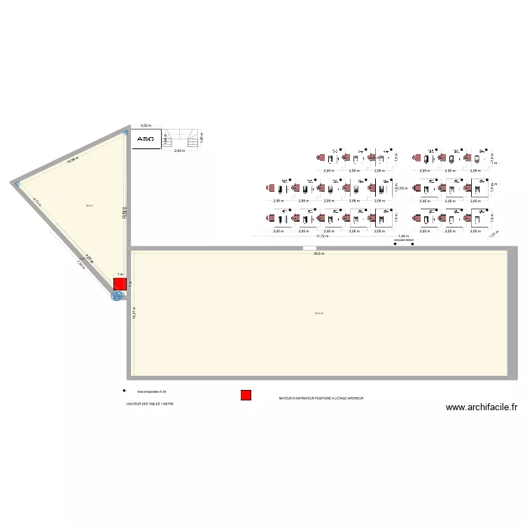 jedyard vestiaire. Plan de 