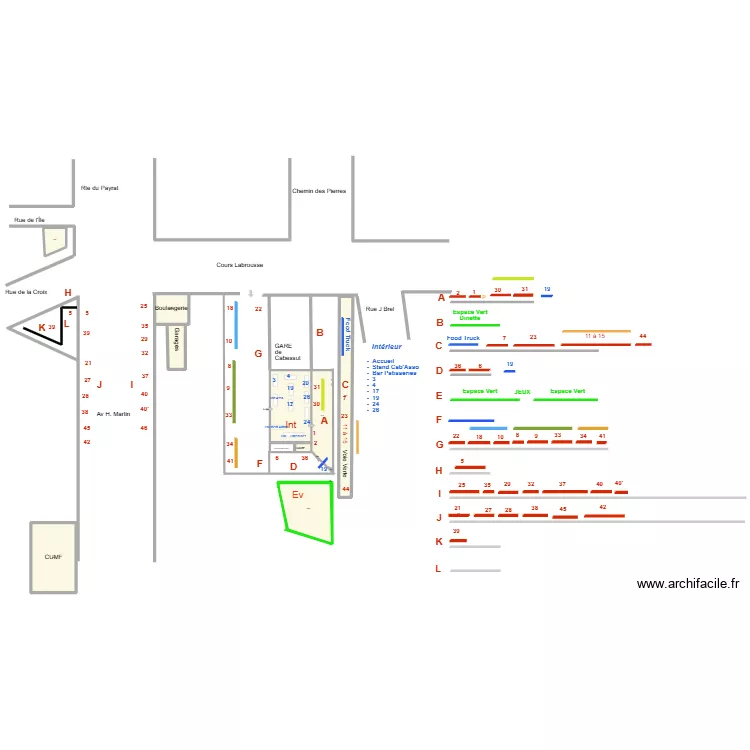Braderie 2024 C+ Placements. Plan de 