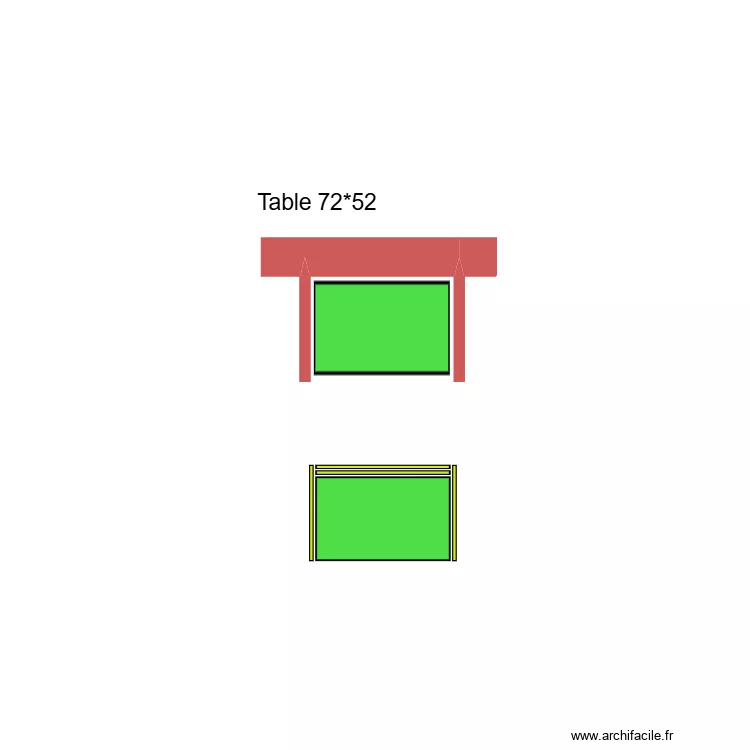 Table sous scie. Plan de Table sous scie. Plan de