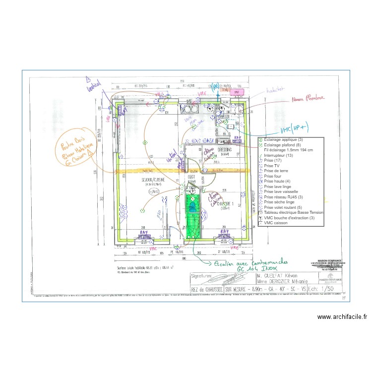 GUELFAT RDC ELEC. Plan de 0 pièce et 0 m2