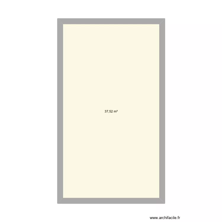 .w moulin. Plan de 1 pièce et 38 m²