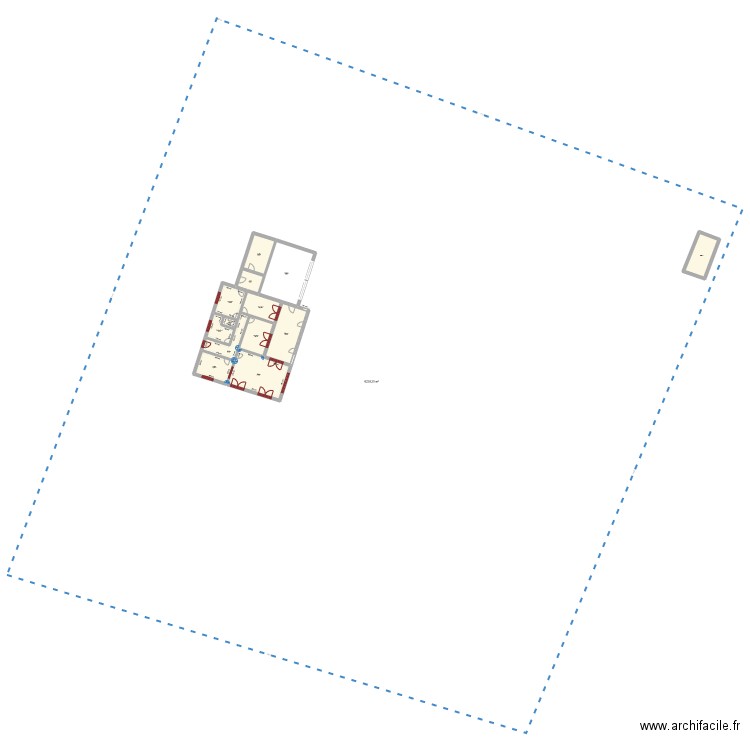 maison K Pujols int. Plan de 13 pièces et 236 m2