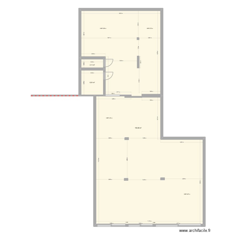 MANOSQUE 3. Plan de 3 pièces et 201 m2