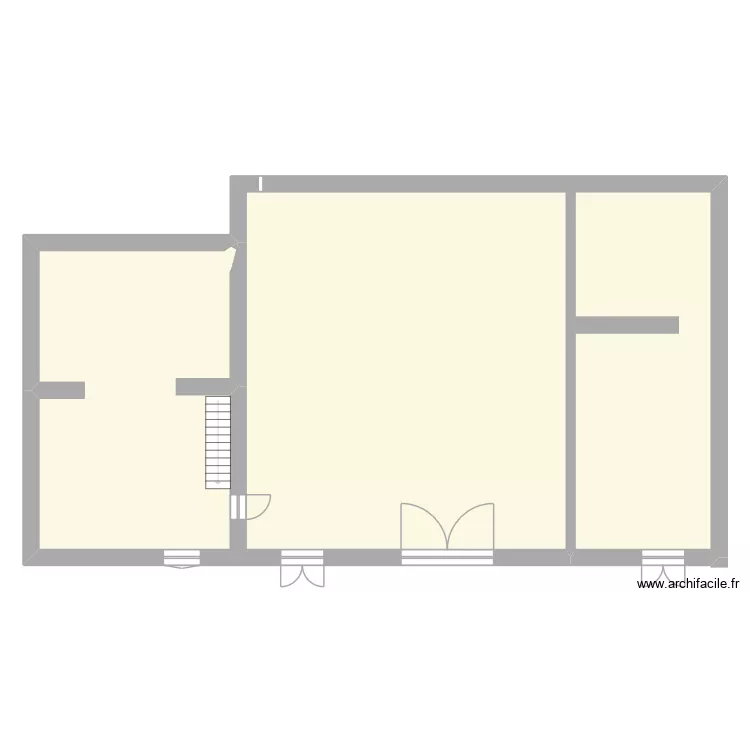 PLAN MODIF GRANGE 2.1. Plan de 1  et 231 m²